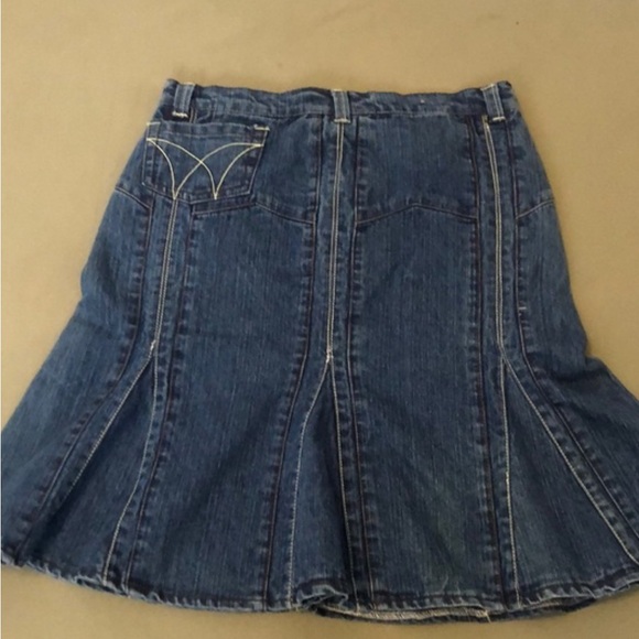 No Fuze Denim Flared Skirt - Picture 4 of 10